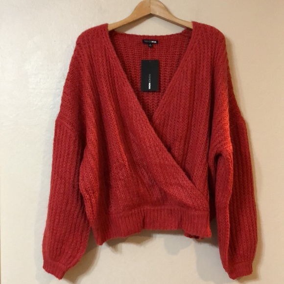 NEW Fashion Nova waiting For You Surplice Sweater - Picture 5 of 9